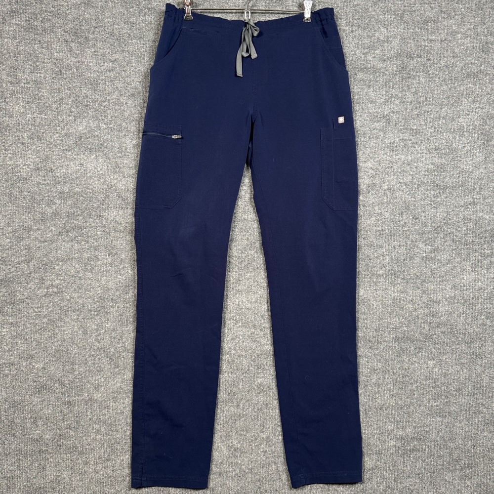 Figs Sz Medium Scrub Pants Bottoms Blue Drawstring Technical Collection Uniform